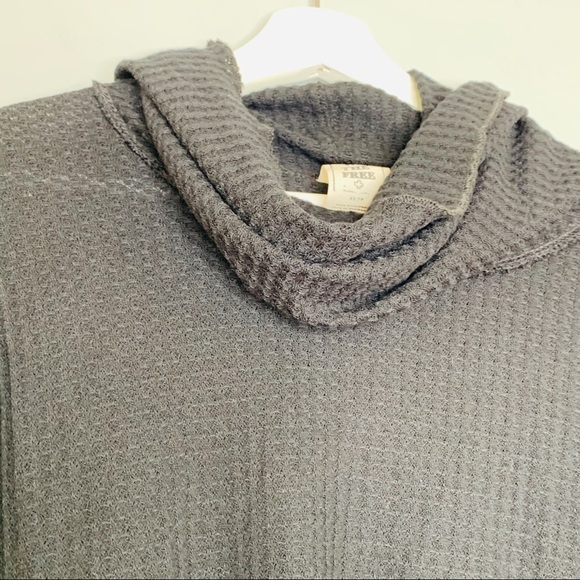 Free People | Black Cowl-Neck Thermal Top | Sz XS - Picture 5 of 7